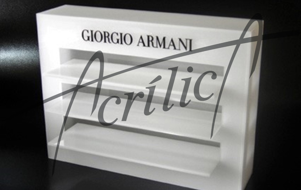 expositor de oculos estante em acrilico Giorgio Armani